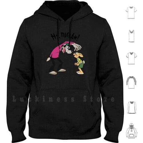 Nu Pogodi hoodies long sleeve Nu Pogodi Nu Pagadi Nu Pogodi Pagadi Nostalgic Nostalgia Wolf Soviet Russia Cartoon