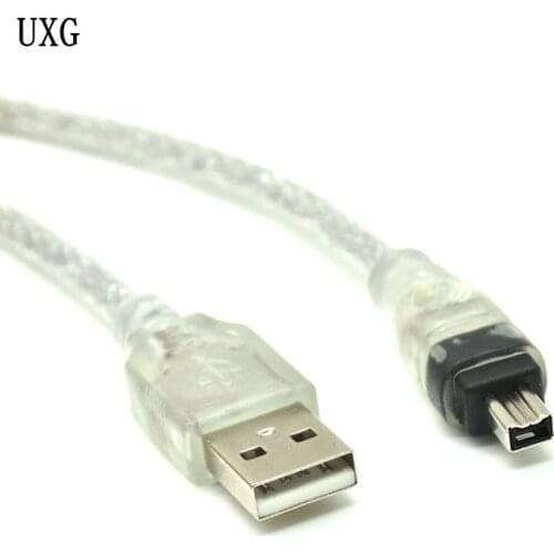 USB Male to Firewire IEEE 1394 4 Pin Male iLink Adapter Cord firewire 1394 Cable for SONY DCR-TRV75E DV camera cable 120cm