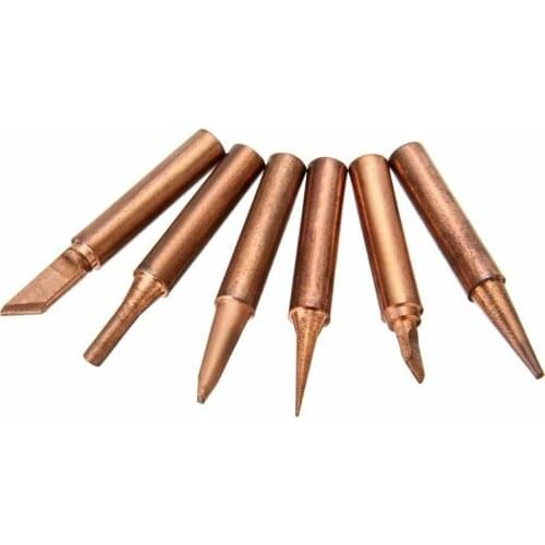 High Quality Pure Red Copper Diamagnetic Solder Iron Tips 900M-T Lead-Free Lower Temperature Soldering Welding Tools for 907.913