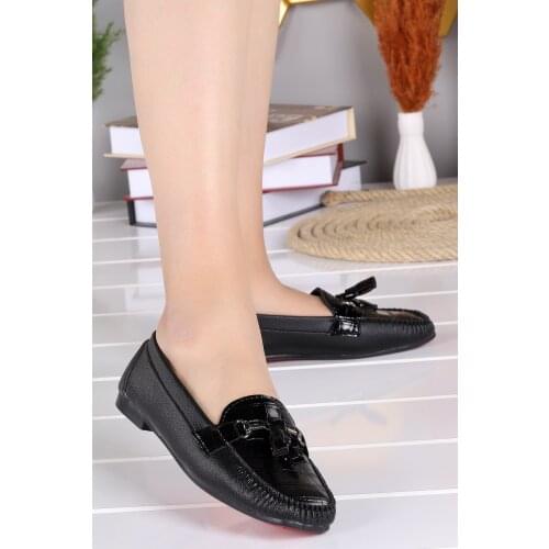 Woggo Pnt 295011 Skin Tassels Casual Women 'S Ballerina Shoes