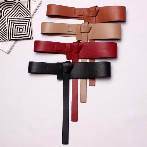 Womens runway fashion double side PU leather Cummerbunds female Dress Corsets Waistband Belts decoration wide belt TB1285