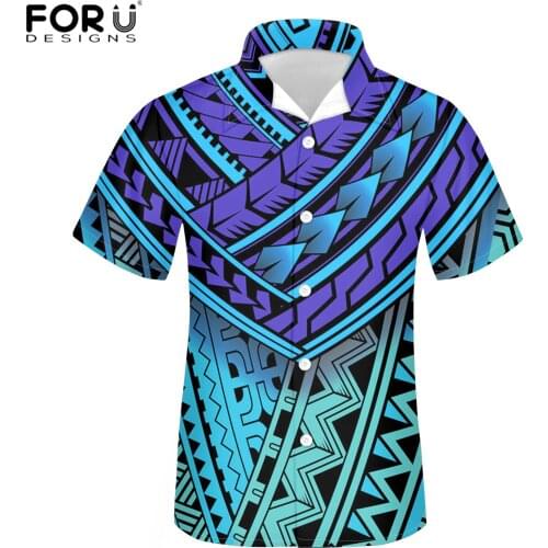 FORUDESIGNS Vintage Plus Size Hawaiian Shirts Women Tun Down Collar Oversized Blusas For Male Leisure Holiday Vacation CLothing