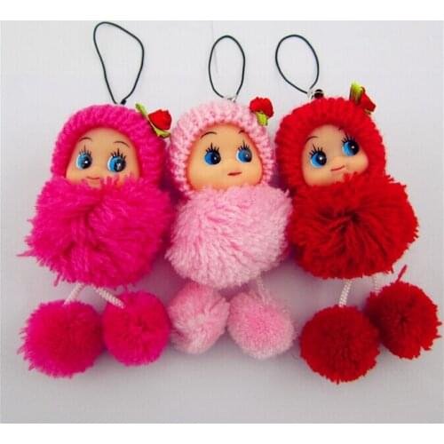 1pcs color can choose 8cm Kids Toys Soft Interactive Baby Dolls Toy Mini Doll For boys and Girls Free Shipping