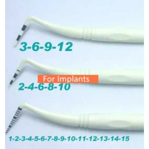 1Piece Probe Depth Measure Explorer Periodental NoHarm to Implants Flexible Resin Material Probs Dental