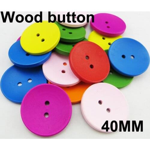 15PCS 40MM MIXED painting Wood color wooden buttons boots coat sewing clothes accessory MCB-013