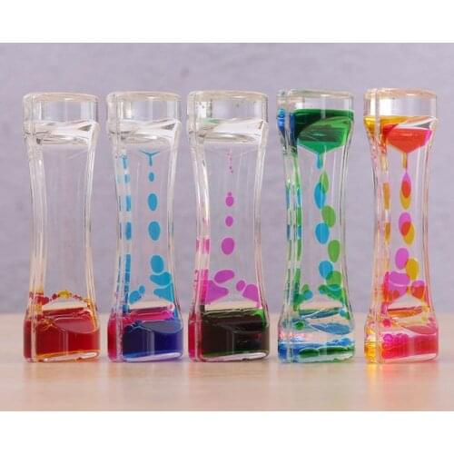 2-Color Oil Leakage Dynamic Oil Drops Toy Autistic Sensory Toys Home Decoration Desk Ornament Sand Hourglasses Floating Oil Gift