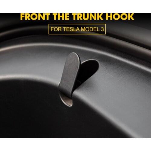 Yg 2Pcs for Tesla Model 3 Front Trunk Bag Hooks for Tesla Model3 Frunk Hooks Clip Bag Cargo Hook for Tesla Model 3 Accessori