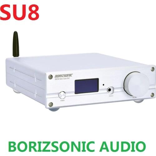 2020 BORIZSONIC SU8 Dual AK4493EQ Digital Audio Decoder DAC Bluetooth@5.0 DSD256 DAC XMOS XU208 Headphone Audio Amplifier