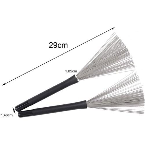 2Pcsdrum Stick Drum Brush Metal Wire Drum Brushes Cleaning Tool Portable Special Drum Brush For Drum Set