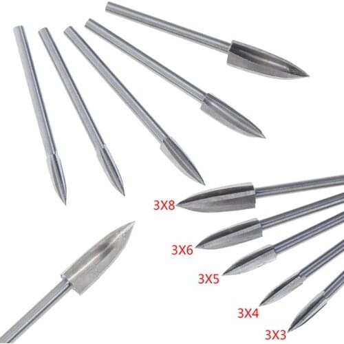 3mm Shank 3-8mm Milling Cutters White Steel Sharp Edges Woodworking Tools Three Blades Wood Carving Knives Hot Sale