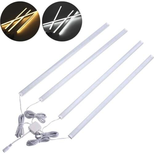 4Pcs 50CM LED Under Cabinet Lighting DC12V Kitchen Light 1000LM LED Rigid Strip Light for Bedroom Closet Counter Desk Lighting