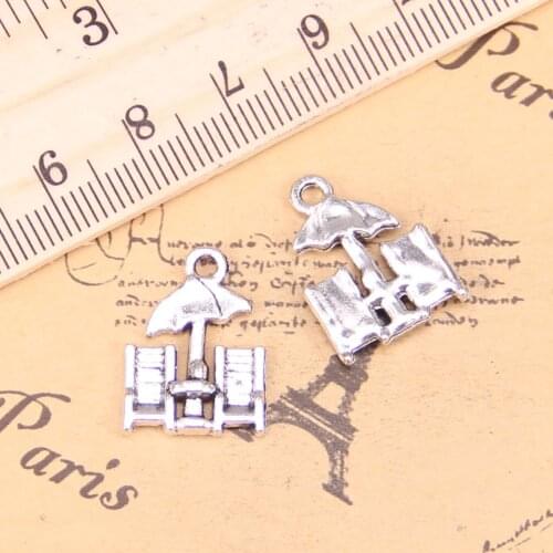 18pcs Charms beach umbrella 20x14mm Antique Pendants,Vintage Tibetan Silver Jewelry,DIY for bracelet necklace