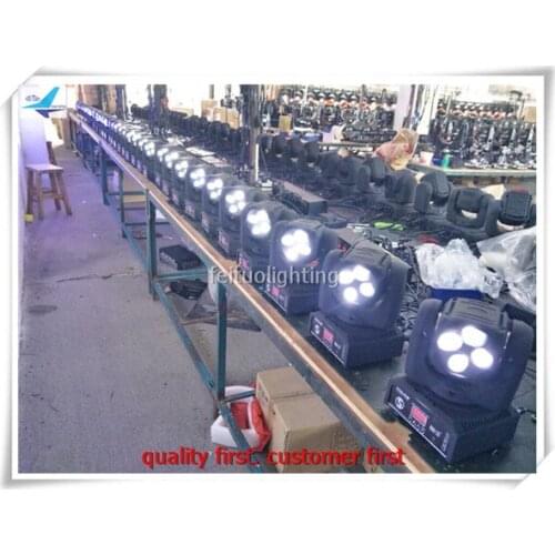 A- 2 Pack 4x12W China Super Sharpy Beam Stage Moving Head Light Hanging Quick Hook US EU AU Power Plug 3 Pin DMX Con