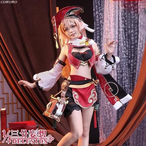 Anime! Genshin Impact Yanfei Game Suit Aestheticism Lovely Uniform Cosplay Costume Halloween Party Outfit For Women 2021 NEW