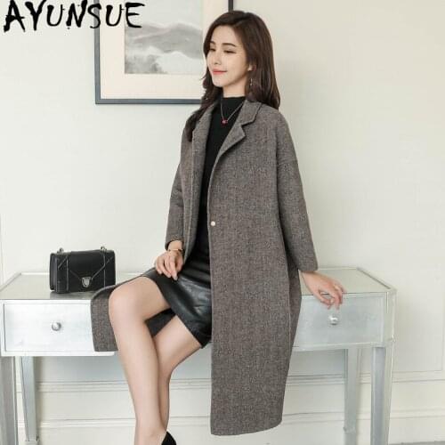 AYUNSUE Double Side Wool Coat Female Jacket 2020 Winter Jacket Women Long Woolen Coats and Jackets Women Korean Outwear MY3768