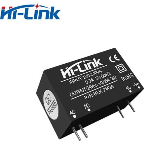 Free Ship 2pcs/lot 2W 24v 84mA output HLK-2M24 110V 220V to 24V Power Isolated Module AC DC power supply