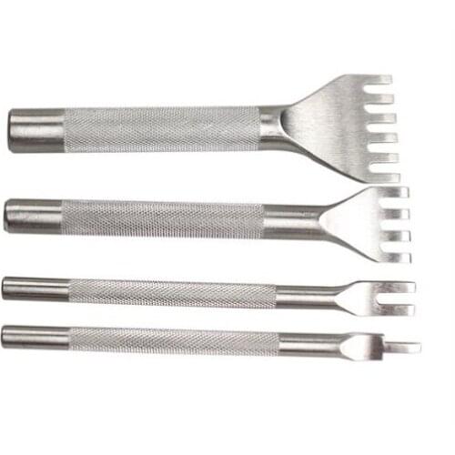 Free Shipping 3mm 4pcs a set Spacing LeatherCraft Leather Craft Tools Hole Punche Stitching Punch Tool 1/2/4/6 Prong