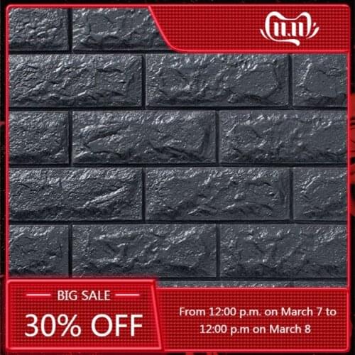 Home Decor 3D Wall Stickers Paper Brick Stone wallpaper Rustic Effect Self-adhesive Home Decor Sticker Room Decor