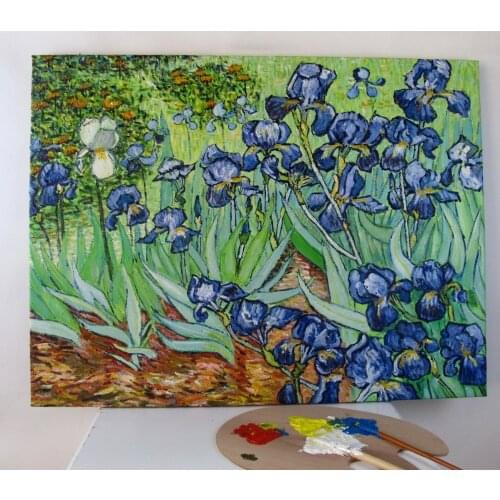 Handmade Oil Painting Reproduction on Canvas Irises by Vincent Van Gogh