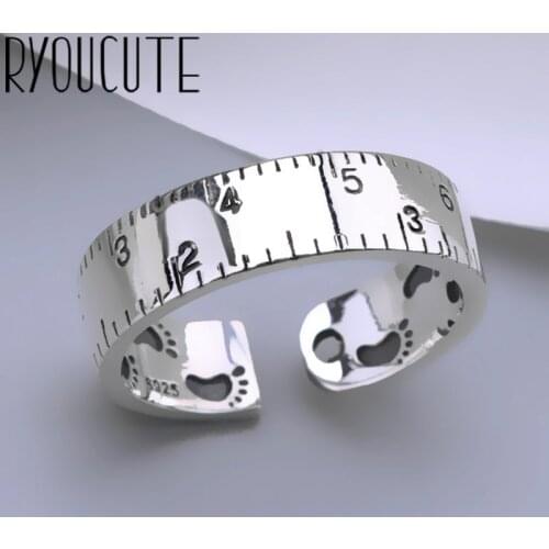 Bohemian Vintage Ruler Rings For Women Wedding Engagement Large Adjustable Size Finger Rings Gothic Jewelry Girls Anillos