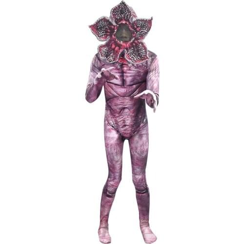 Adult kids Boys Stranger Things Cosplay costume Man-eater Flower Demogorgon horrible Costume with maskfor Halloween Party