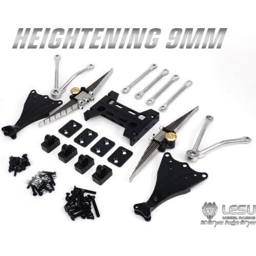 Metal Rear Suspension Raised 9MM for 1/14 RC LESU Arocs 3348 Dumper Truck Power Axle Benz TAMIYA Lock Differential Model