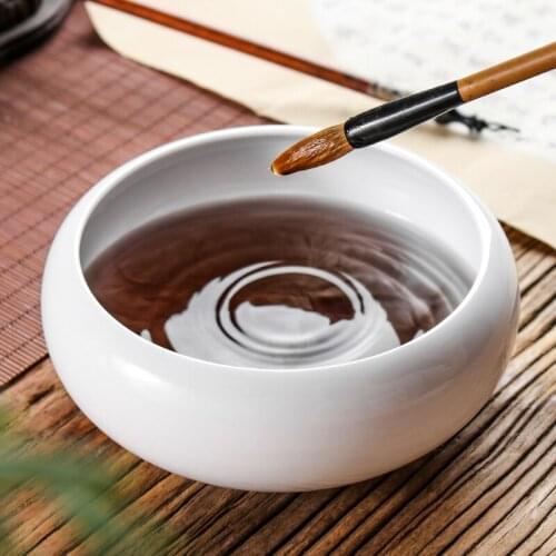 Multifunctional White Porcelain Tea Wash Solid Color Ceramic Purple Sand Ashtray Tea Set Accessories