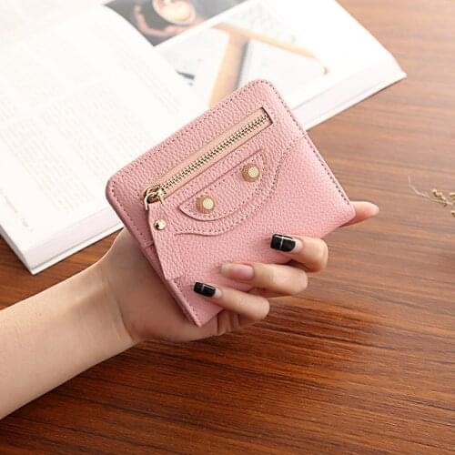 Fashion Women Organizer Wallets Multiple Credit Card Holders Hasp Zipper Coin Purses Solid Color Square Clutch Money Bag