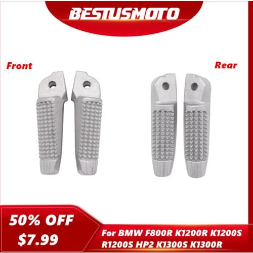 Motorcycle Left Right Aluminum Front Footrests Foot Pegs For BMW K1200R K1200S R1200S HP2 F800R