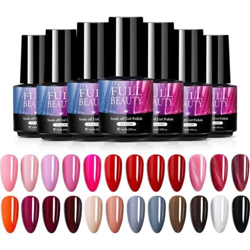 Gel Polish Set UV Vernis Semi Permanent Top Coat 7ML Poly Varnish Gel Nail Art Manicure Gel Lak Polishes Nails