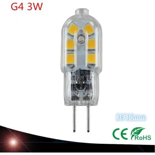 New High quality 220V 12V G4 LED Replace Halogen 3 W light bulb Corn SMD Super bright LED lamp light