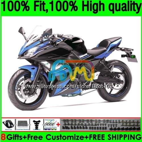 OEM Injection For KAWASAKI Bodys Black blue 650R ER6 F ER 6F 17 157BS.42 650R-ER6F ER-6F ER6F 17 18 19 2017 2018 2019 Fairings