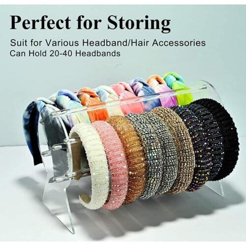 Jewelry Organizer Display Stand Acrylic Headband Holder Organizer for Chains Bracelets Necklaces Showcase Home Storage Supplies