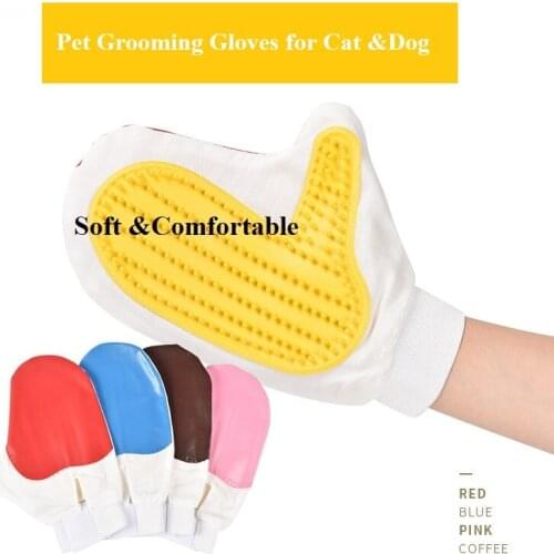 New Pet Grooming Glove for Cat Hair Grooming Remove Gloves Cat Dog Hair Clean Deshedding Effective Massage Gloves Combs Pet Hair