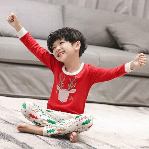 Boys Clothes Christmas Pyjamas Sets For Kids Autumn Long Sleeve Winter Cotton Sets Child Pajamas Sleepwear For 4 6 8 10 12 Years