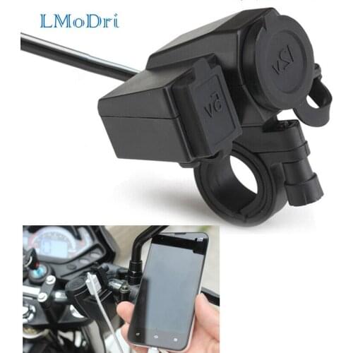 LMoDri 12V USB Motorcycle Cigarette Lighter Power Port Phone Charger Integration Outlet Socket Power Plug