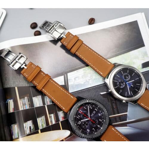 For Samsung Gear S3 Classic Frontier 22mm Genuine Leather Band Strap With Free Tool Best Quality Watch Bracelet For Galaxy Watch