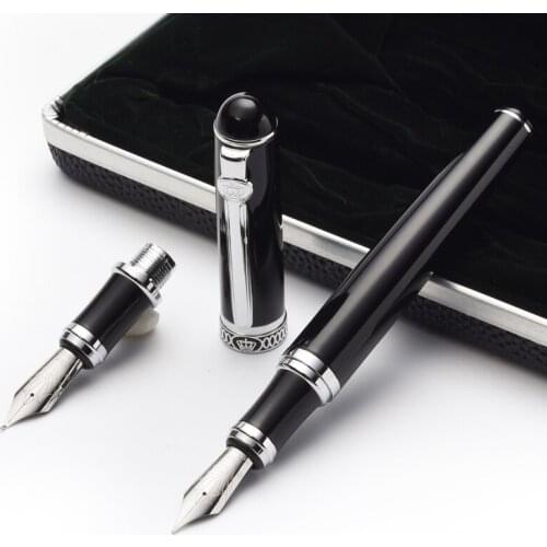 DUKE Calligraphy Pen Double Standard and Art Nib Metal Fountian Pens Luxury Gift Box Package Option Metal Feather Stationery