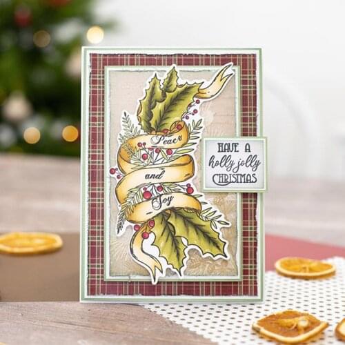 Panalisacraft Christmas holy leaves Metal Cutting Dies and stamp for DIY Scrapbooking/album Decorative Embossing DIY Paper Cards