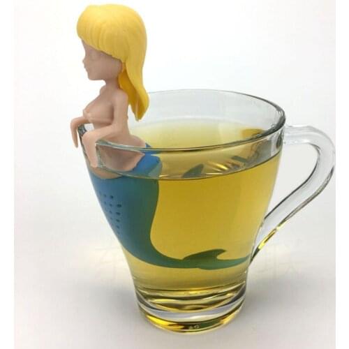 Mermaid Tea Infuser Silicone Tes Bag Reusable Strainer Filter Teapot Infusers Teaspoon Tea Leaf Herbal Tool Dropshipping