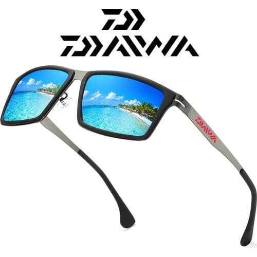Daiwa Fishing Polarized Sunglasses for Sports Outdoor Driving Polaroid Sunglasses Men Pilot Metal Frame Sun Glasses Gafas De Sol