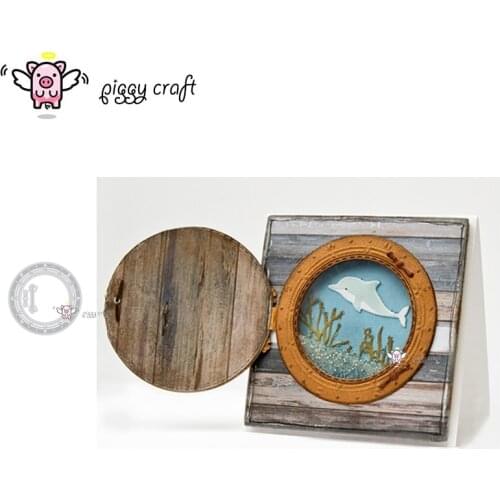 Piggy Craft metal cutting dies cut die mold Ship round window Scrapbook paper craft knife mould blade punch stencils dies