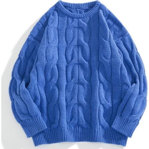 New O-Neck Pullover Sweater Autumn Winter Thicken Warm Wool Pullover Knit Sweaters Men Fashion Casual Streetwear Brand Clothing