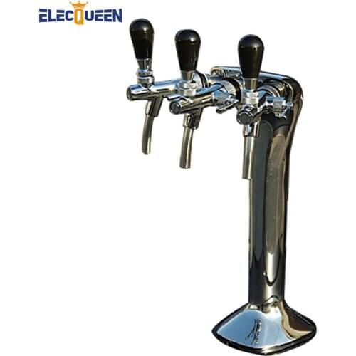 Triple Faucet Snake Font, Cobra Triple Tap Flooded Font, Chrome Plated Brass, for European Flow Control Type Tap