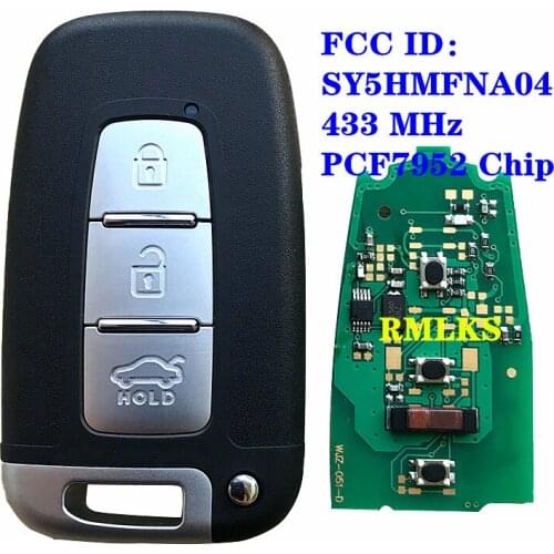 For Kia 3 Buttons 433Mhz Car Remote Smart Key for HYUNDAI I30 I45 Ix35 Genesis Equus Veloster Tucson Sonata Elantra SY5HMFNA04