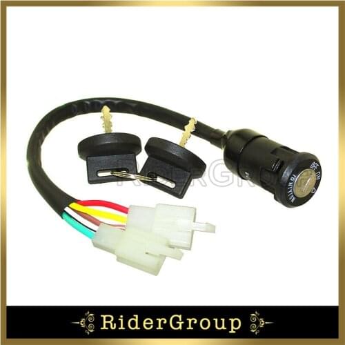 Off On Light 5 Wires 2 Male Plugs Key Switch For Zongshen 190cc Pit Dirt Bike