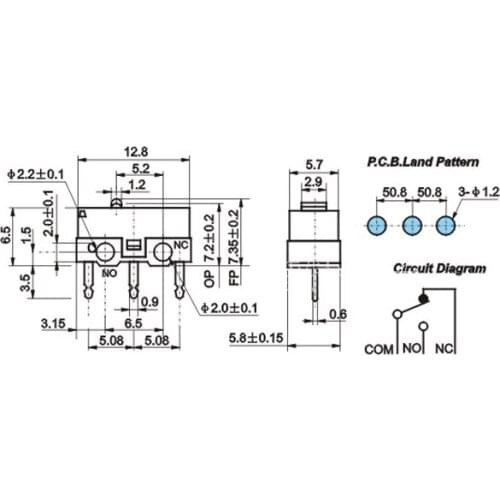 1A 250VAC DIP3 Mouse switch ROHS micro Touch new and original