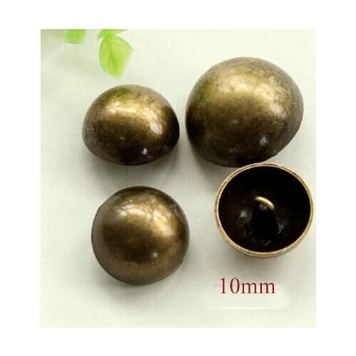 30pcs/lot Size:10mm Mushroom shape bronze shank buttons for crafts Button metal buttons metal(SS-17)