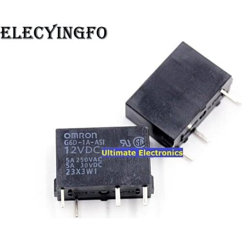 5pcs G6D-1A-ASI-12VDC G6D-1A-ASI-DC12V relay