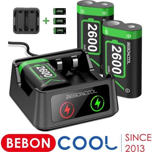 3 x2600mAh Rechargeable Battery Pack For Xbox Series X/S/Xbox One S/X/Xbox One Wireless Controller Battery + USB Battery Charger